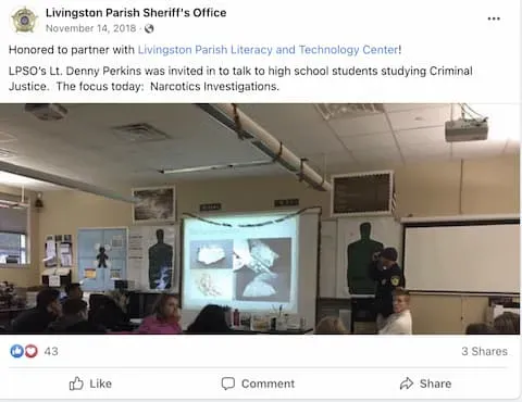 As a lieutenant of the SWAT team, disgraced cop Dennis Perkins talks to children about the dangers of narcotics.