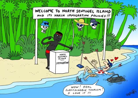 The North Sentinelese people warn intruders not to visit their island, yet Christians still try.