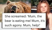 Olga Moskalyova Calls her Mother and Screams, "Mum, the Bear Is Eating Me,"